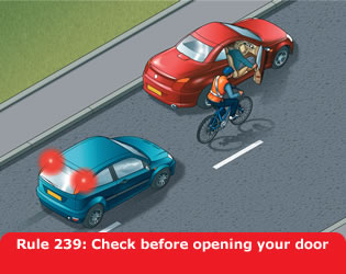 Highway Code - Rule 239 Check Before Opening Your Door